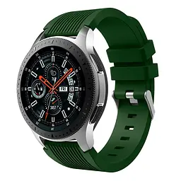 Силіконовий ремінець Watchbands Galaxy для Amazfit GTR 46mm GTR 2 - темно-зелений ширина кріплення 22мм розмір L (WB001GALAXYBGREENAGTR) - мініатюра 2