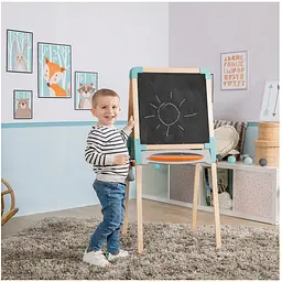 Мольберт Smoby Toys Веселе навчання двосторонній дерев'яний 50х55х120 см (410401) - мініатюра 5