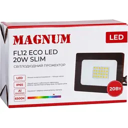 Прожектор MAGNUM FL12 ECO LED 20Вт slim 6500К IP65 (90022011) - мініатюра 5