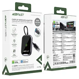 Адаптер ACEFAST QC1 CarPlay wireless adapter for car Metal Gray (6974316285793) - мініатюра 2