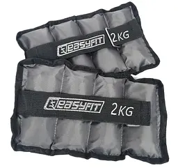 Обтяжувачі для ніг та рук з металом EasyFit Metal 2 кг (пара) (EF-AWTМ-200) - мініатюра 1