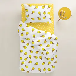 Дитяча постільна білизна в ліжечко ICECREAM CS4, жовтий (IcecreamYellow_Starfall_140) - мініатюра 2