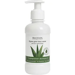 Гіпоалергенний крем для тіла Bioton з алое  250 мл