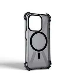 Чехол-накладка для Apple iPhone 15 Pro, Bounce, черный, матовый, противоударный защитный чехол из TPU с магнитом для беспроводной зарядки, защита всего корпуса, бортик вокруг дисплея, амортизирующие вставки, ArmorStandart (ARM74920) - мініатюра 2