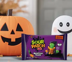 Жувальні цукерки Sour Patch Kids Candy Halloween Monster Heads 283г - мініатюра 4