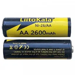 Акумулятор LiitoKala Ni-26/AA 1.2V AA 2600mAh NiMH Чорно-жовтий (2211696649) - мініатюра 4