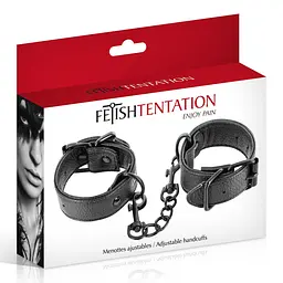 Наручники Fetish Tentation Adjustable Handcuffs, регульовані, знімний ланцюжок з карабінами - мініатюра 3