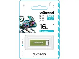 Флешка Wibrand 16 GB Chameleon Green USB 2.0 (WI2.0/CH16U6LG) - мініатюра 2