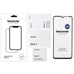 Скло захисне BeCover Realme Note 50 10D Black (711669) - миниатюра 3