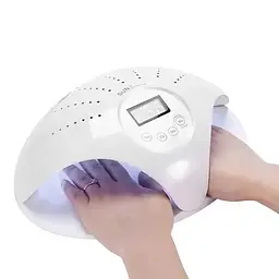Гібридна манікюрна лампа SUN 669 для двох рук одночасно UV+LED 48W White - мініатюра 2