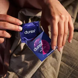 Презервативи латексні з силіконовою змазкою Durex Dual Extase, рельєфні з анестетиком, 3 шт. (3022817) - мініатюра 6
