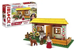 Конструктор Kids hits IBLOCK JUNIOR МАЛКА 213 деталей, 2 фігурки, наклейки, татуювання PL-921-521 коробка 37,5x26x6 см