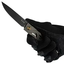 Ніж складаний туристичний Ruike P878-AK, (8.7 см) 14C28N / 6063Aluminum сірий - мініатюра 10