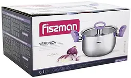 Каструля Veronica з бакелітовими ручками Fissman Ø24х13,5 см kuh0007795 - мініатюра 5