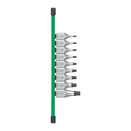 Набір торцевих хромованих головок 1/2'' MILWAUKEE, з бітою TORX (Т20-Т60) на планці, (9 шт.)