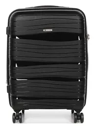 Валіза маленька S поліпропілен Worldline Airtex 283 56×33×22см 52л Чорний - мініатюра 3