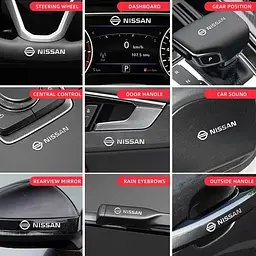 Наклейка з логотипом Nissan метал, на клейкій стрічці 1шт (універсальна) - мініатюра 3