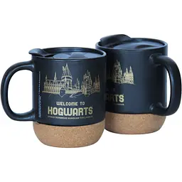 Кухоль керамічний Warner Bros. Harry Potter Hogwarts з кришкою та підставкою 340 мл чорний (55001785) - мініатюра 5