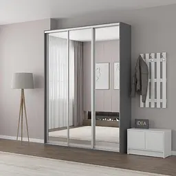 Шафа-купе Idea серія 2 190 x 45 x 240 см Антрацит Дзеркало