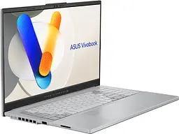 Ноутбук ASUS Vivobook Pro 15 N6506MV-MA022 15.6' 3K OLED, Intel Ultra 7 155H, 16GB, F1TB, NVD4060-8, NoOS, Сріблястий (90NB12Y2-M000Z0) - мініатюра 4