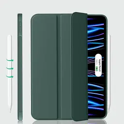 Чохол до планшета BeCover Tri Fold Soft TPU Silicone Apple iPad Pro 11" M4 2024 Dark Green (711746) - мініатюра 3