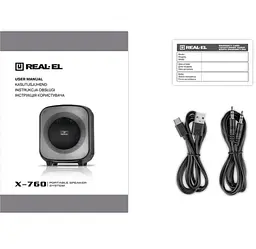 Портативна колонка 1.0 X-760, Black, 65 Вт, RGB підсвічування REAL-EL teh0029069 - мініатюра 6