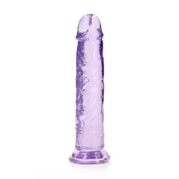 Фалоімітатор RealRock Crystal Clear, 25 см (фіолетовий) - мініатюра 2