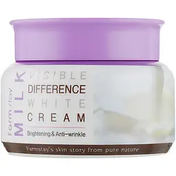 Освітлювальний крем для обличчя FarmStay Visible Difference Milk White, 100 мл