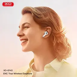 Навушники бездротові XO EF43 bluetooth headset (with wireless charging function) білі - мініатюра 6