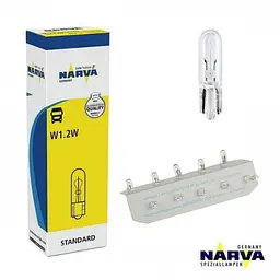 Автолампи безцокольні Narva W1.2W (Прилади) 10 шт (17037)