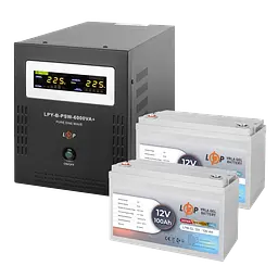 Комплект резервного живлення LP (LogicPower) ДБЖ + гелева батарея (UPS B6000 + АКБ GL 4800W)