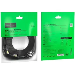 Патч-корд Hoco US07 General Cat 6 U/UTP Pure Copper Flat Network Cable 10m Black (780713) [149275] - мініатюра 6