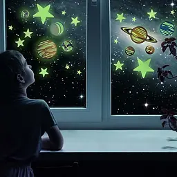 Набір сяючих наклейок 4M Glow Планети та 20 зірок (00-05635) - мініатюра 2