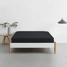 Набір простирадл на резинці Cosas BEIGE/BLACK 160х200х20 см (Set_Beige_Black_160x200_2) - мініатюра 2