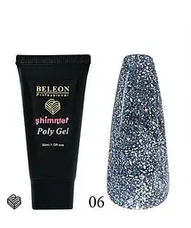 Полігель для нарощування нігтів BELEON Shimmer Poly Gel №06