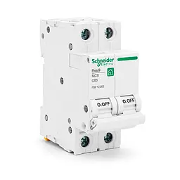 Автоматичний вимикач змінного струму Schneider Electric RESI9 63А, 2P, 6кА