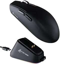 Мишка Attack Shark G3 PRO, Wireless/Bluetooth, 25000dpi. (PAW3311), 6кн., Black (G3PROB_AS)