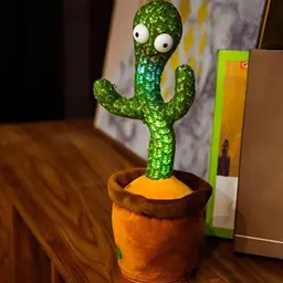 Танцюючий та співаючий кактус Dancing Cactus на 120 пісень з підсвічуванням Зелений - мініатюра 7