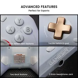 Геймпад GameSir Cyclone 2 – 1000Hz ,PC/Switch/Android/iOS, PC З док станцією (White) - мініатюра 5