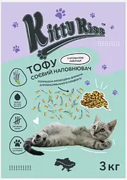 Наповнювач для котячого туалету Kitty Kiss Tofu соєвий тофу з ароматом лаванди 3 кг KK8241 - мініатюра 2