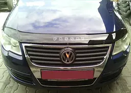 Дефлектор капоту мухобійка Volkswagen Passat B6 2005-2010 Євро Кріплення (Vip Tuning) - мініатюра 3