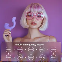 Смарт-вібратор Magic Motion Ponder Purple, подвійна стимуляція, віброяйце+язичок для клітора - мініатюра 10
