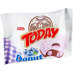 Пончик Elvan Today Donut у глазурі з чорничною начинкою 50 г - мініатюра 2