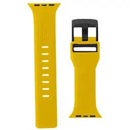 Силіконовий ремінець на смарт-годинник для Apple Watch 38,40,41 mm, Civilian Silicone Watch Strap, black-yellow, зі зручною застібкою, для годинника епл вотч, спортивний, ArmorStandart (ARM58405) - мініатюра 2