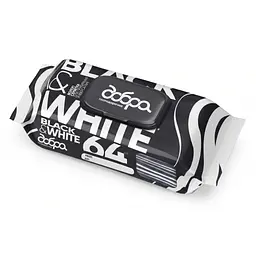Серветки для прибирання Добра Господарочка Black&White Вологі Універсальні 64 шт. (4820086524247)