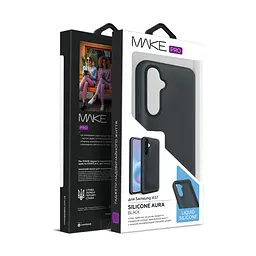 Чохол MAKE Samsung A57 Silicone Aura Black - мініатюра 3