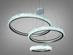 Підвісна люстра LED Diasha MD35285/800+600+400CG шампань 195Вт пульт - мініатюра 2