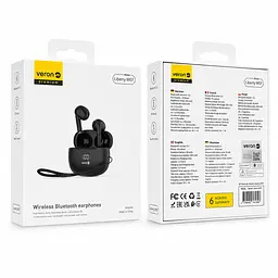 Бездротові навушники Veron W07 Liberty TWS Bluetooth Black - мініатюра 8