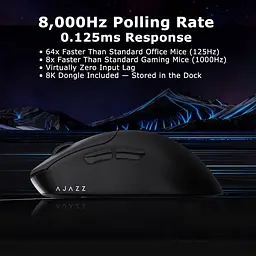 Мишка бездротова AJAZZ AJ179 Pro Миша комп'ютерна із зарядною док-станцією / 2.4G / Bluetooth / USB (Black) - мініатюра 7
