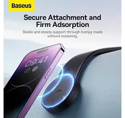 Автомобільний тримач холдер Baseus C02 Magnetic Phone Holder SUCC000201 Black - мініатюра 6